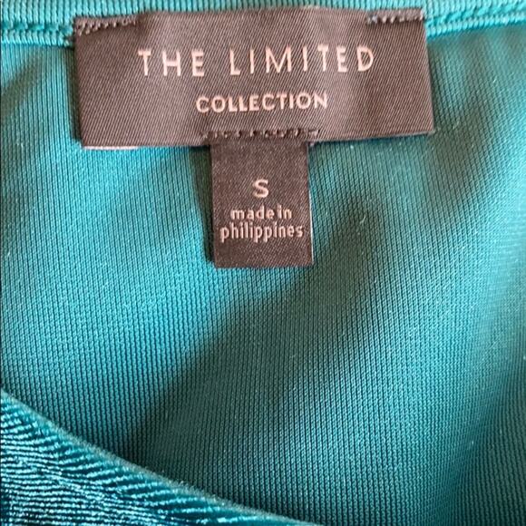 The Limited Bluegreen Velour Top Size Small - Picture 5 of 6